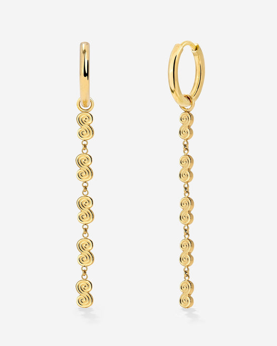 Serpent's Whisper Hoop Set Small Gold