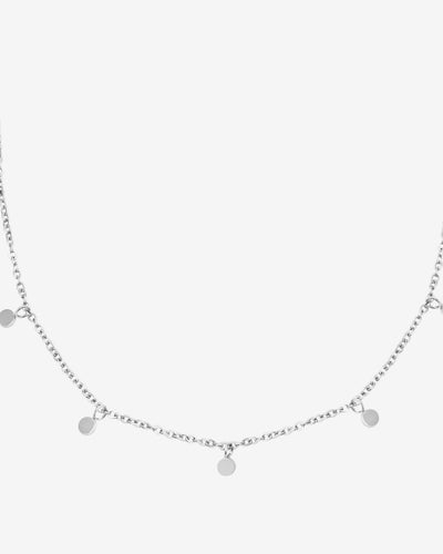 Tiny Coin Necklace Silber