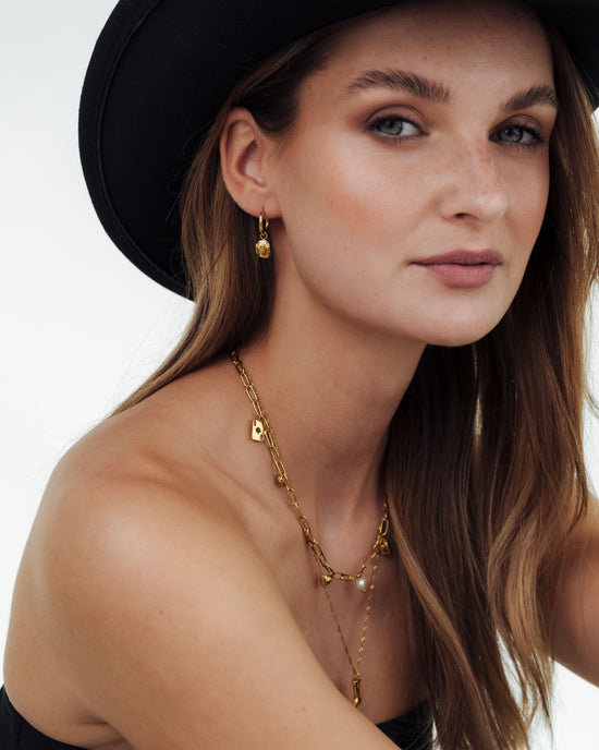 Yeehaw Hoop Set Small Gold