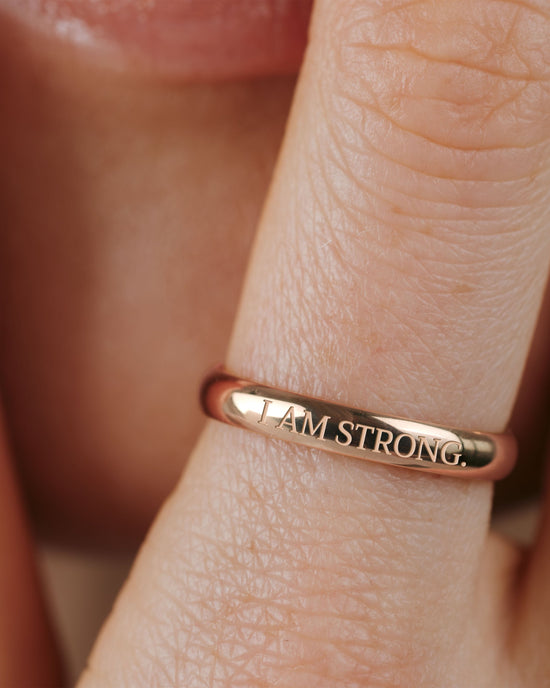 I am strong Ring Roségold
