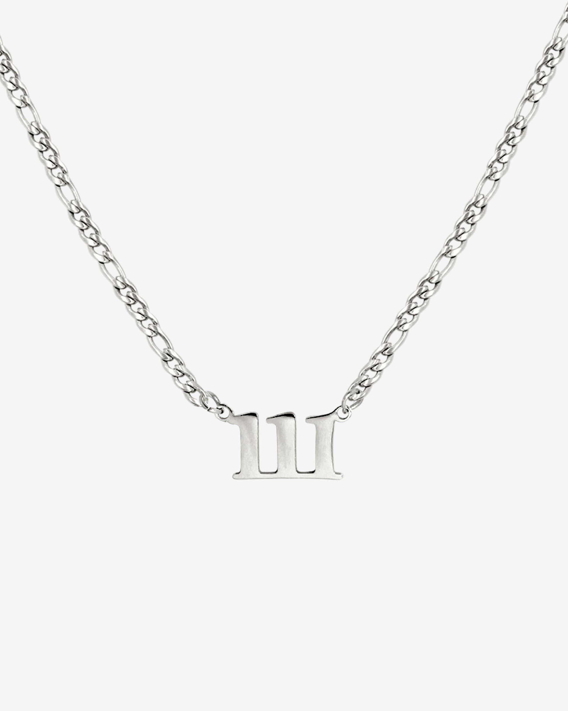 Angel Number Necklace Silber 111