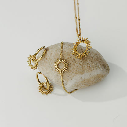 Sunny Hoop Set Medium Gold