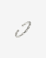 Curly Twist Toe Ring Silber