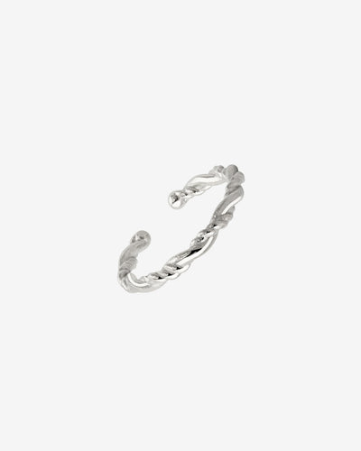 Curly Twist Toe Ring Silber