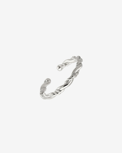 Curly Twist Toe Ring Silber