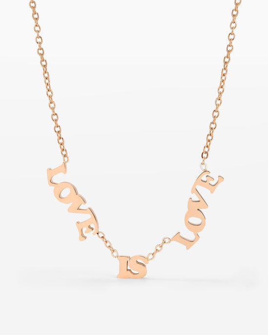 Love is Love Necklace Roségold