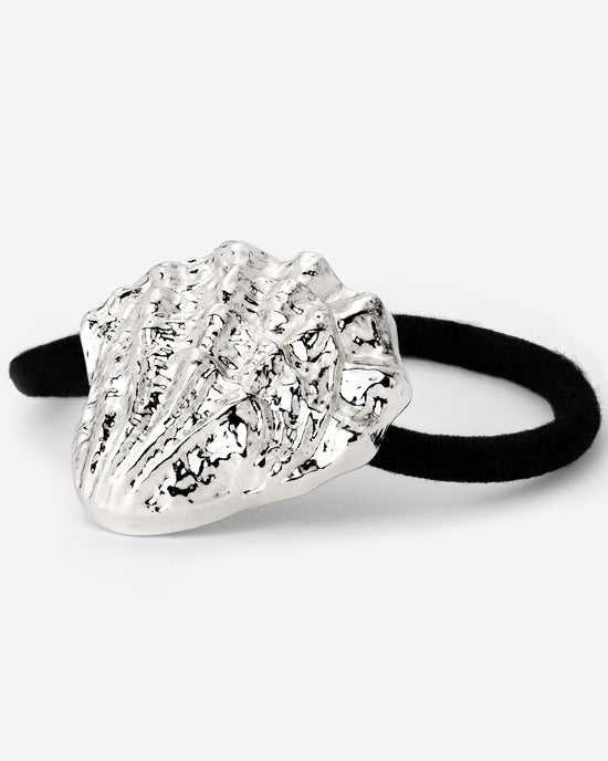 Shell Hair Tie Black