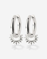 Chunky Sun Lover Hoop Set Medium Silber