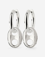 Chunky Gem Find Hoop Set Medium Silber
