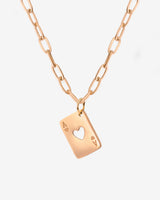 Heart Ace Necklace Roségold