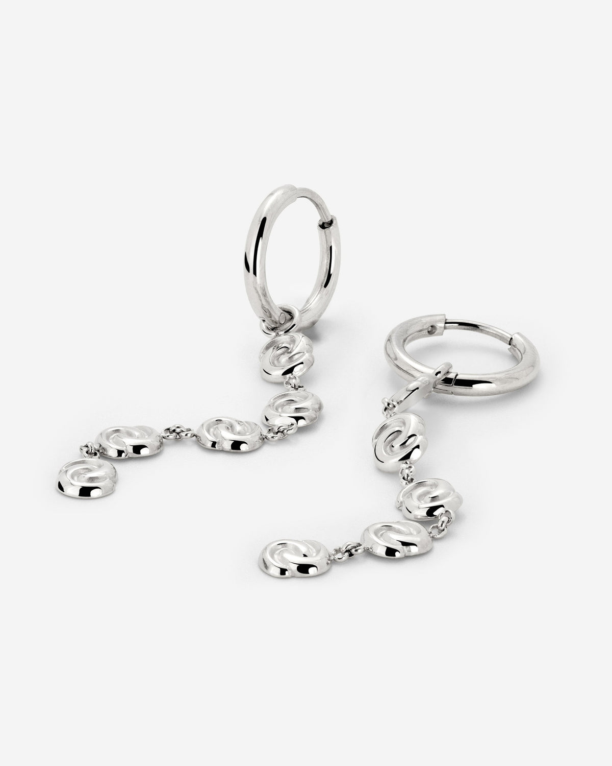 Tides of Time Hoop Set Small Argento
