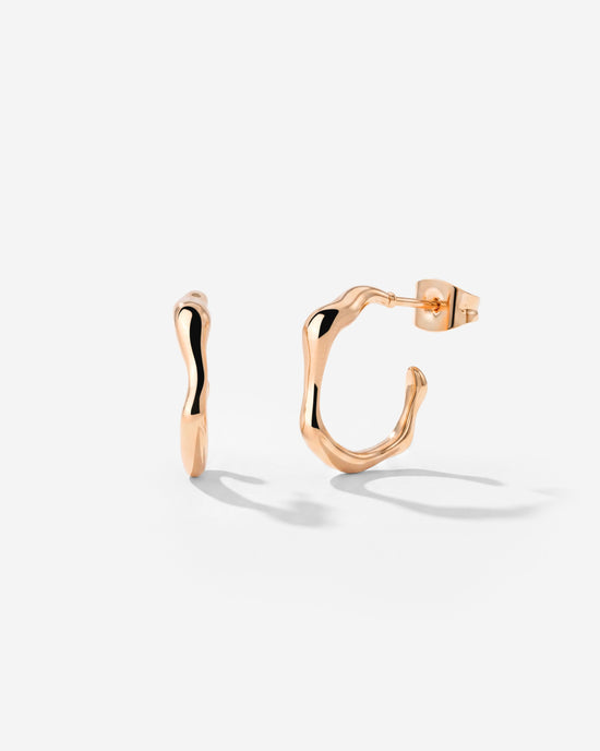 Solar Wave Hoops Studs Small