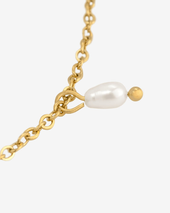 Perla Blanco Anklet Gold