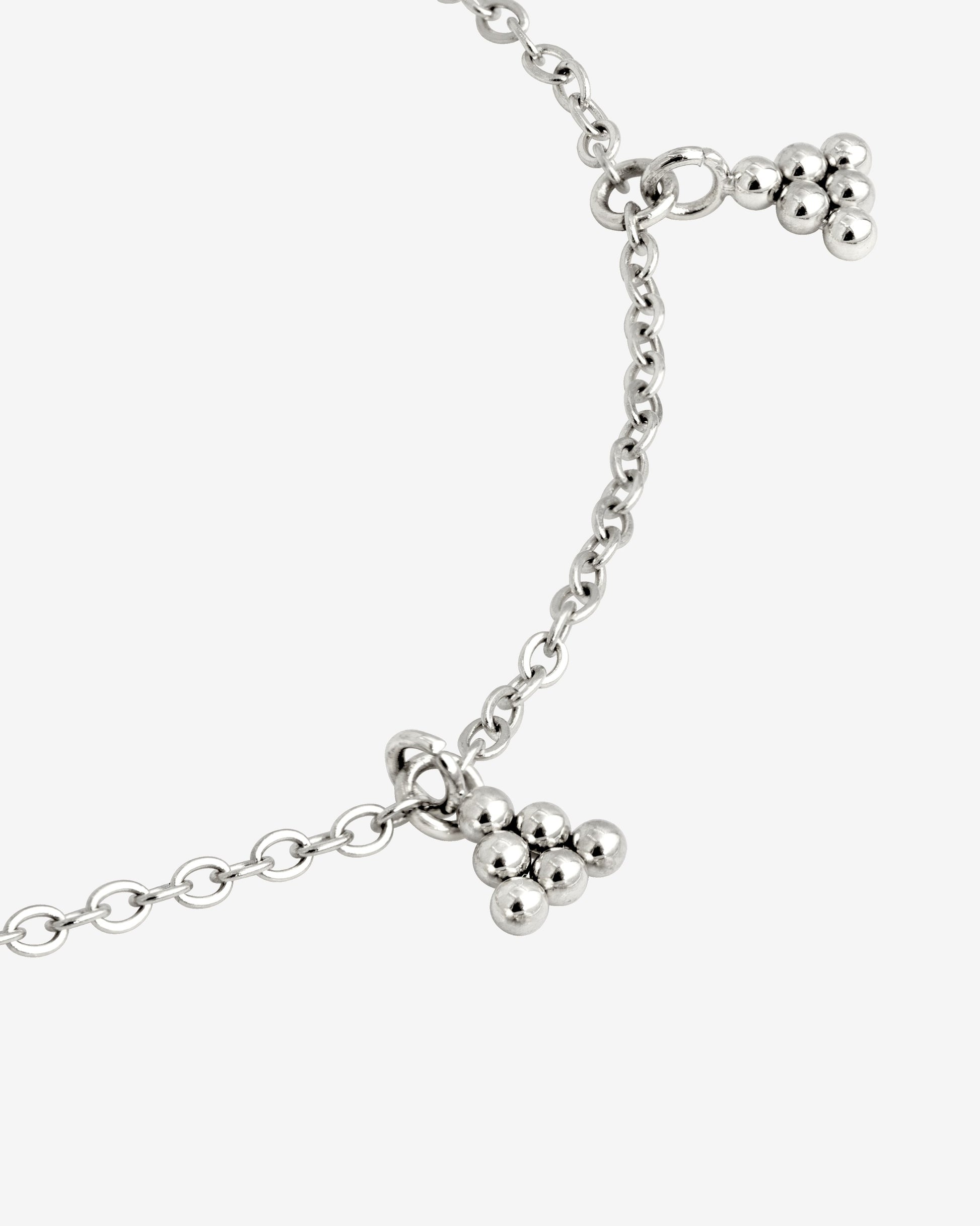 Tiny Beads Anklet Silber