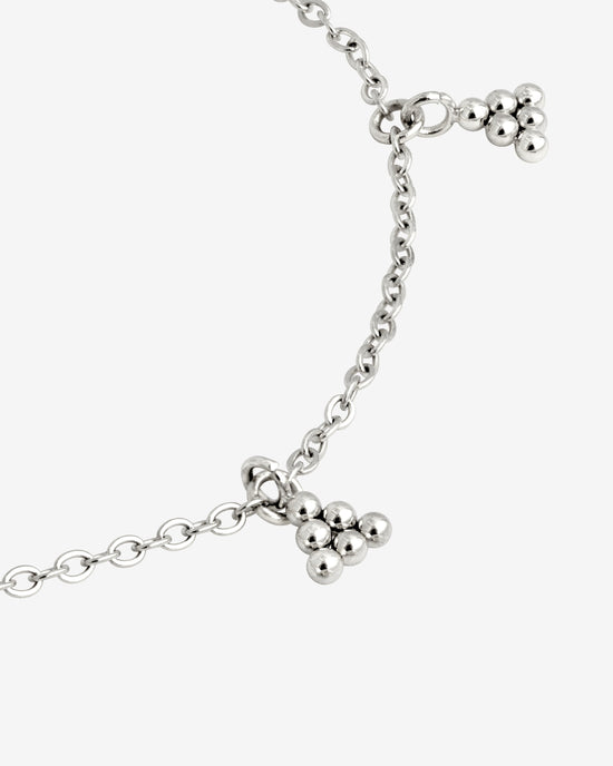 Tiny Beads Anklet Silber