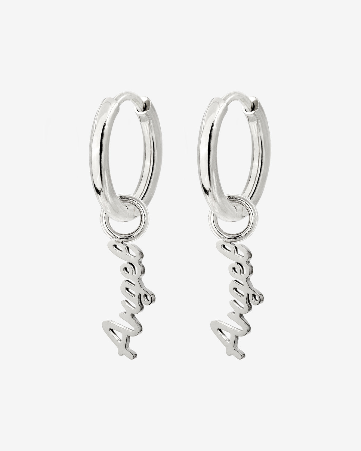 The Angel Hoop Set Small Argento