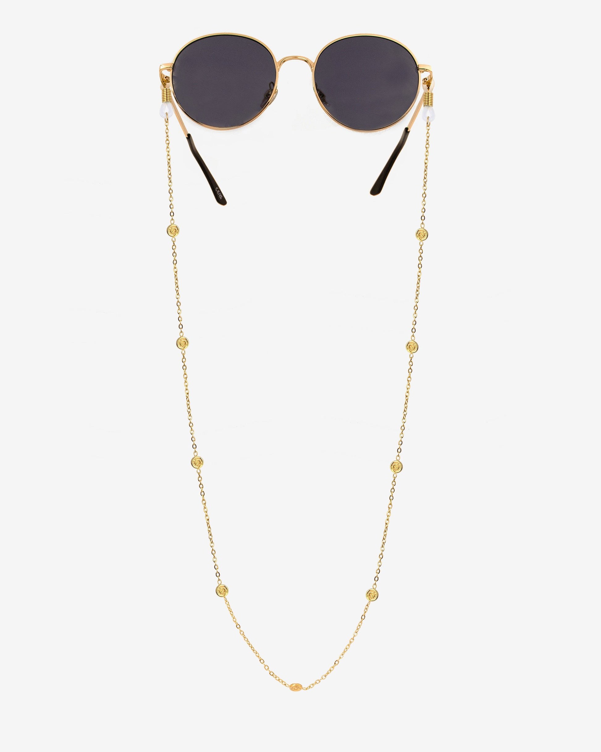 Swirl'n Sunglasses Chain Gold