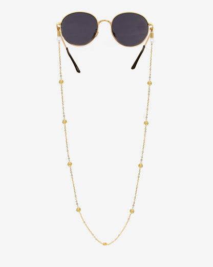 Swirl'n Sunglasses Chain Gold