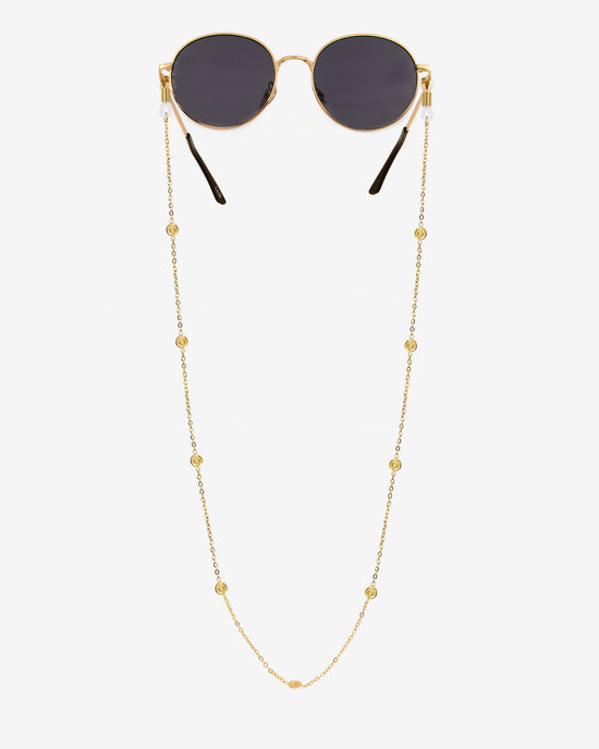 Swirl'n Sunglasses Chain Gold