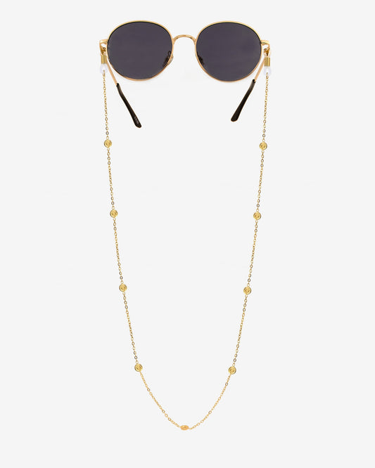Swirl'n Sunglasses Chain Gold