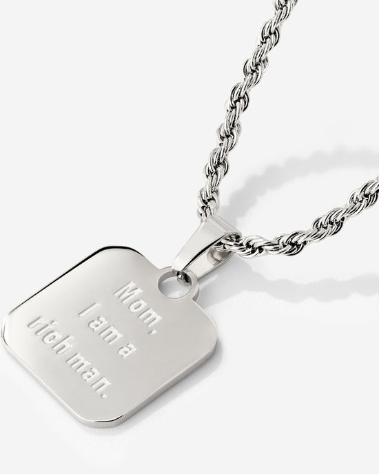 Mom, I am a rich man Necklace Silber