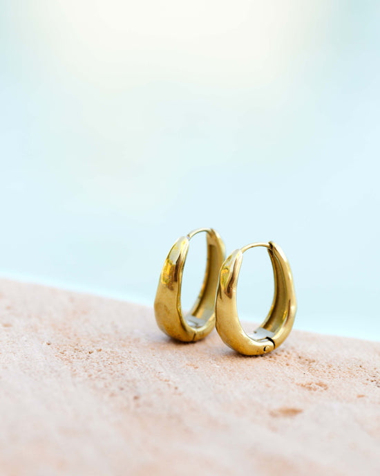 Hammered Seeker Hoops Small