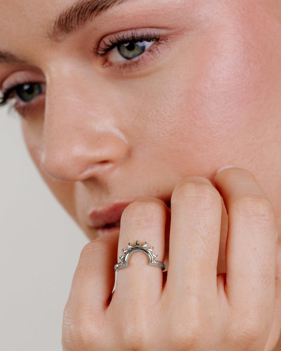 Sun Ray Ring Silber