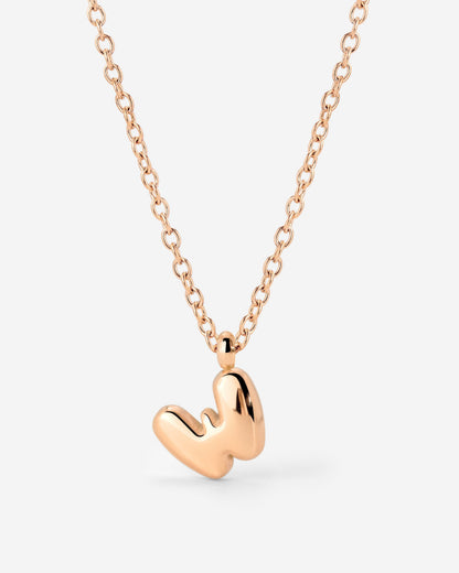 Bubble Letter Necklace Roségold