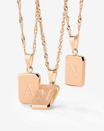 Letter Necklace Roségold