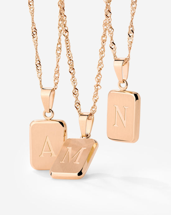 Letter Necklace Roségold