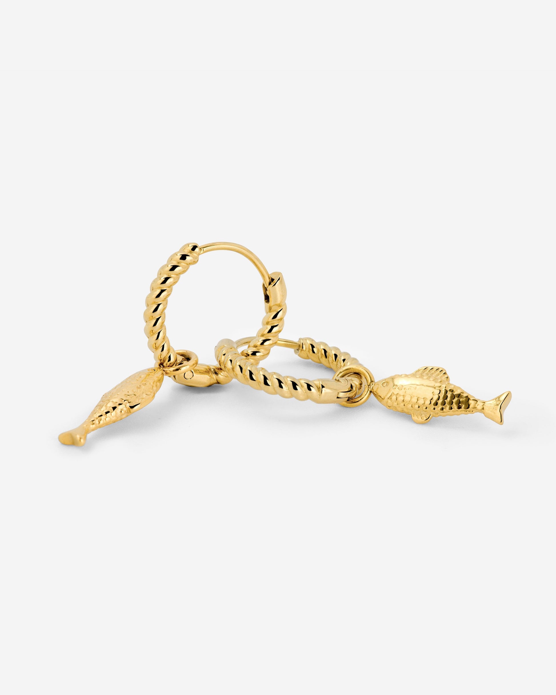 Pezito Twisted Hoop Set Small Gold