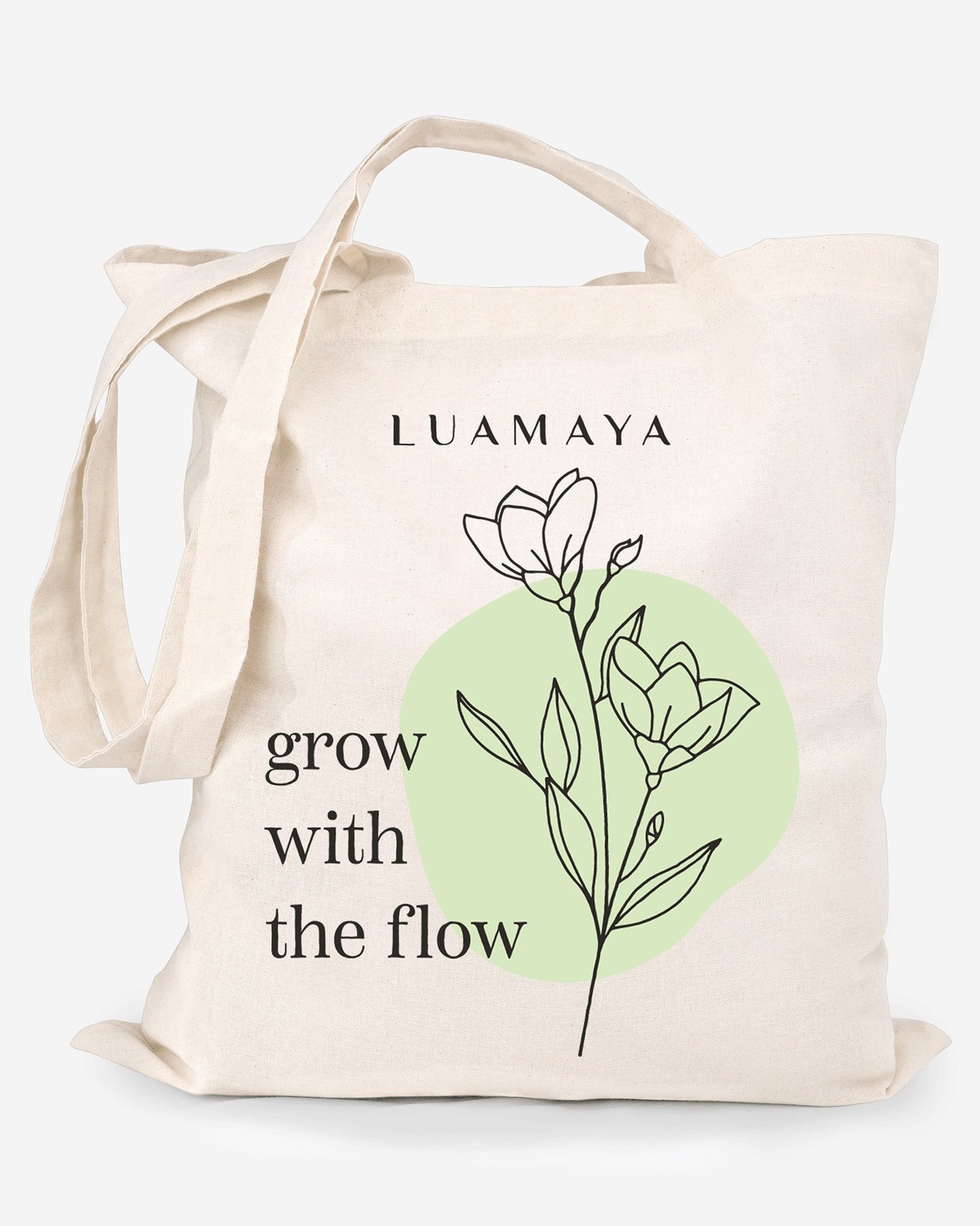 Jutetasche Grow with the flow
