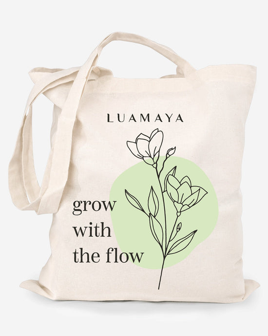 Jutetasche Grow with the flow