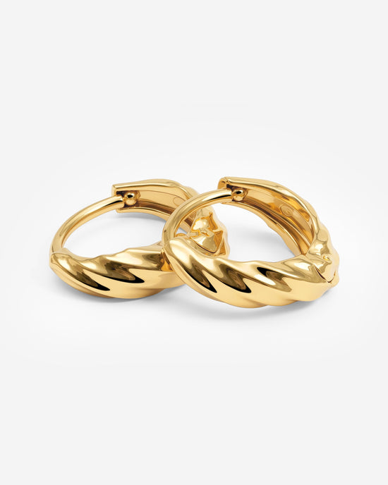 Mini Twist Hoops Gold