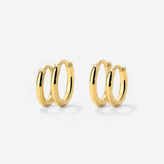Clean Hoop Bundle Small Gold