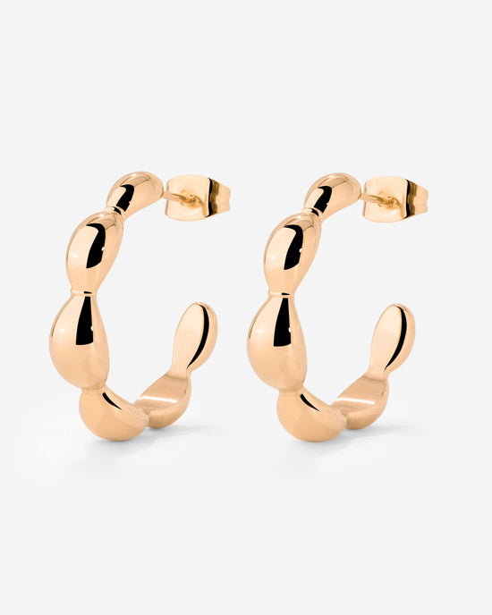 Graceful Curves Hoop Studs Roségold