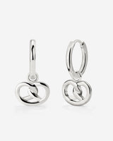 Pretzel Babe Hoop Set Small Silber