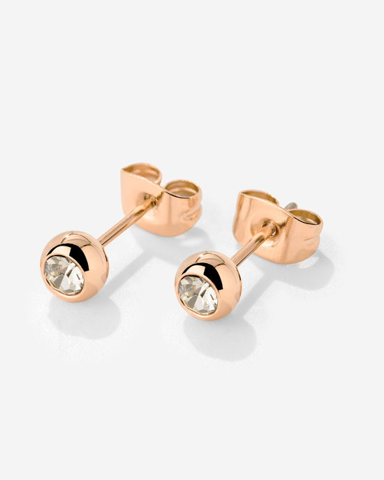 Bezel Bling Studs Roségold