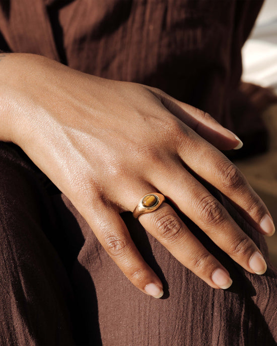 Tiger's Eye Ring Roségold