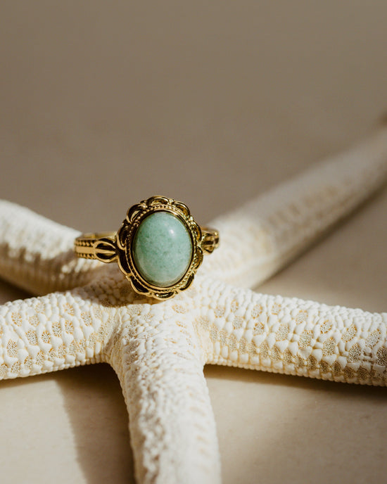 Sea Glass Ring Roségold