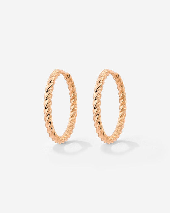 Twisted Hoops Medium Roségold