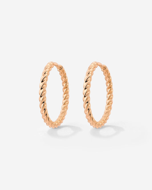 Twisted Hoops Medium Roségold