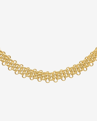 Bold Mesh Necklace Gold