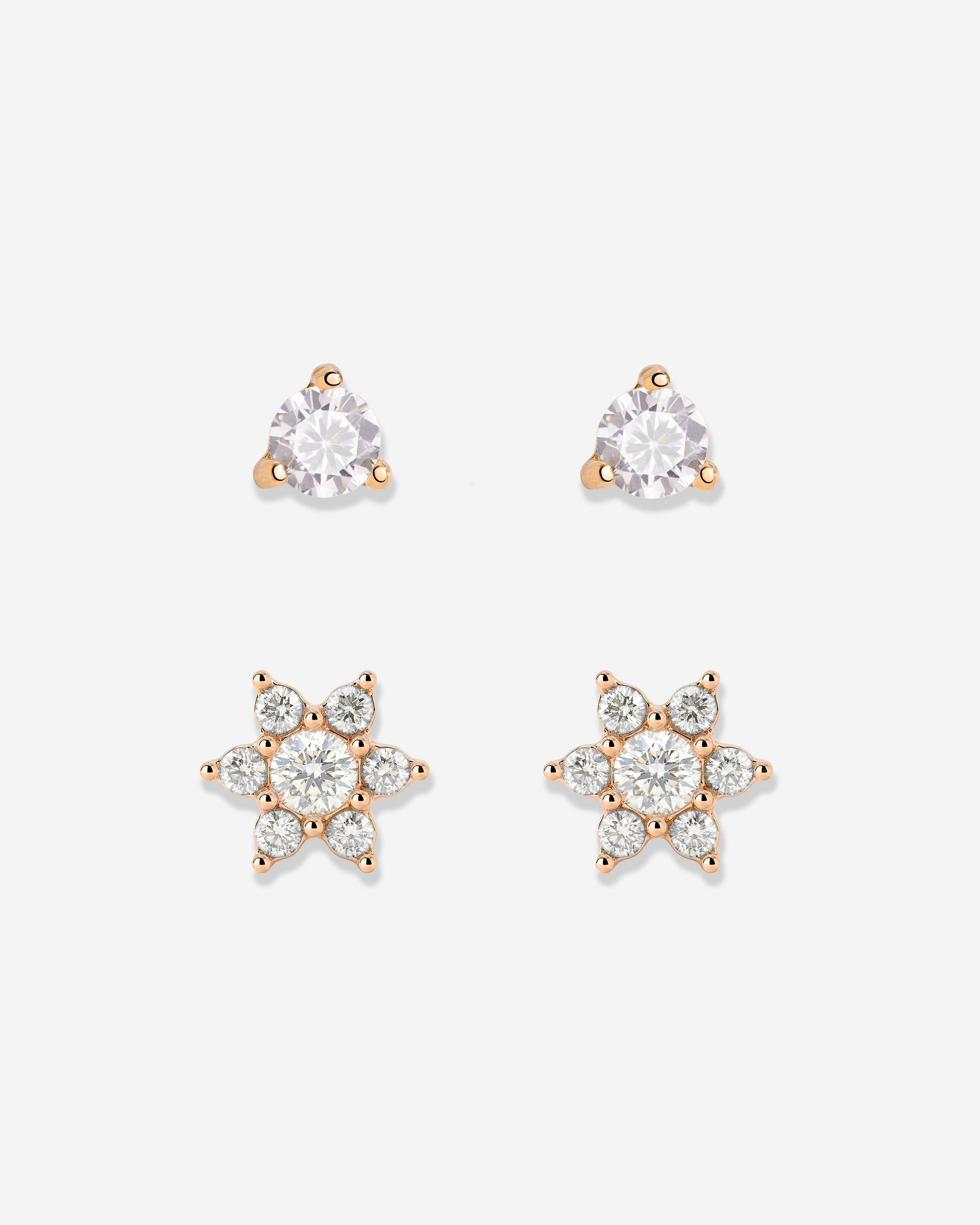 Glimmering Petals Stud Bundle Roségold