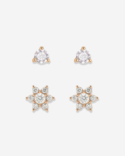 Glimmering Petals Stud Bundle Roségold