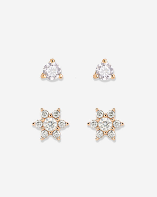 Glimmering Petals Stud Bundle Roségold