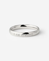 I am strong Ring Silber