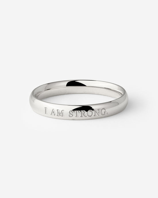 I am strong Ring Silber