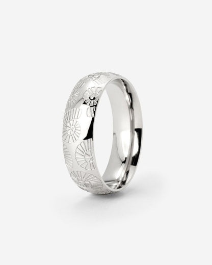 Ammonite Shell Ring Silber