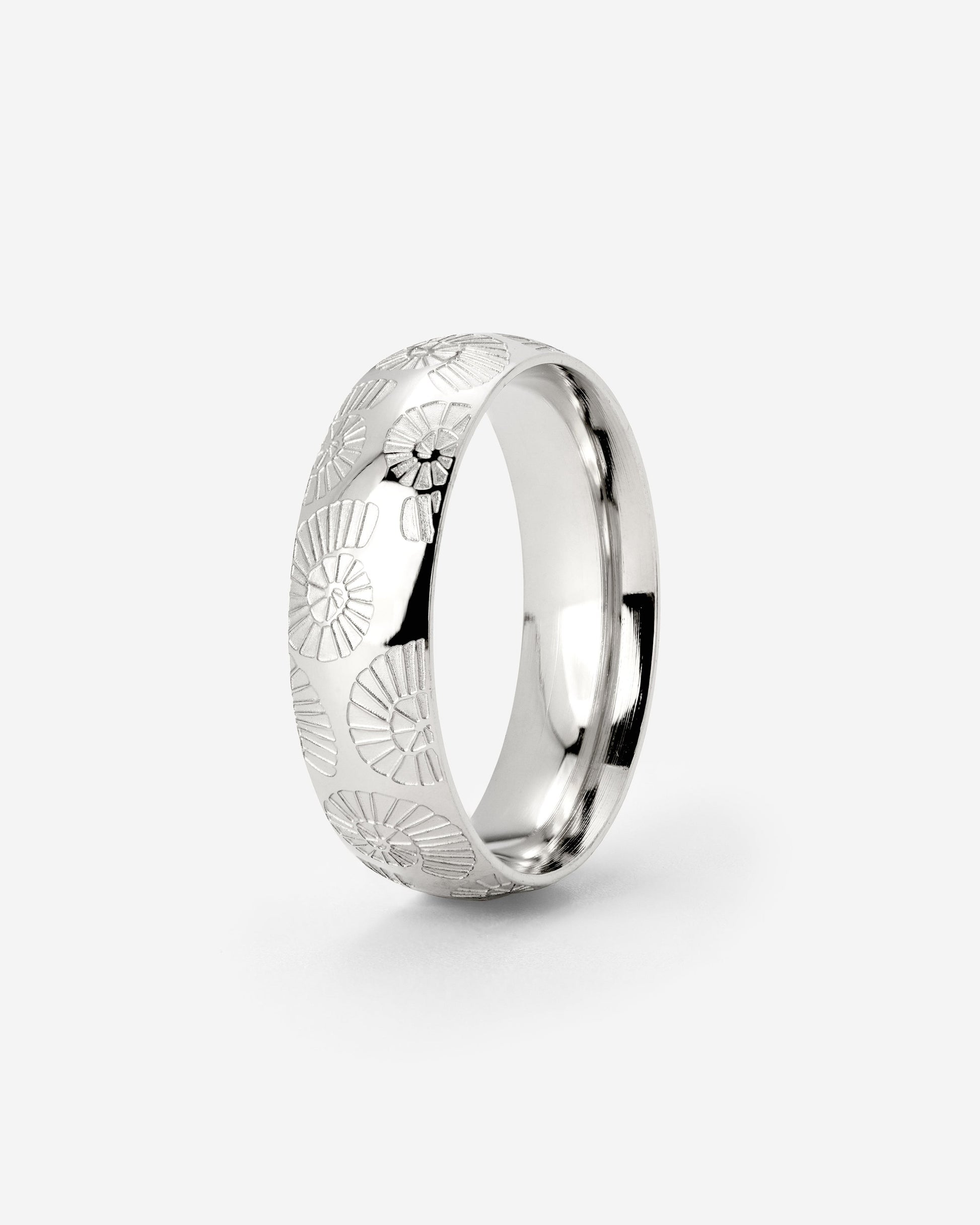 Ammonite Shell Ring Silber